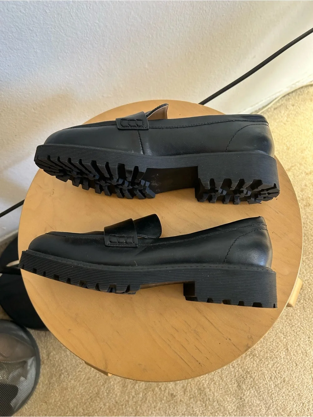 14th & Union Black Leather Penny Loafers